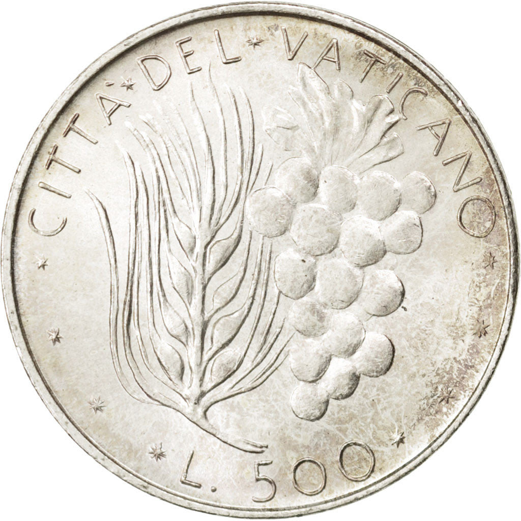 Coin, VATICAN CITY, Paul VI, 500 Lire, 1976, MS(63), Silver, KM:123