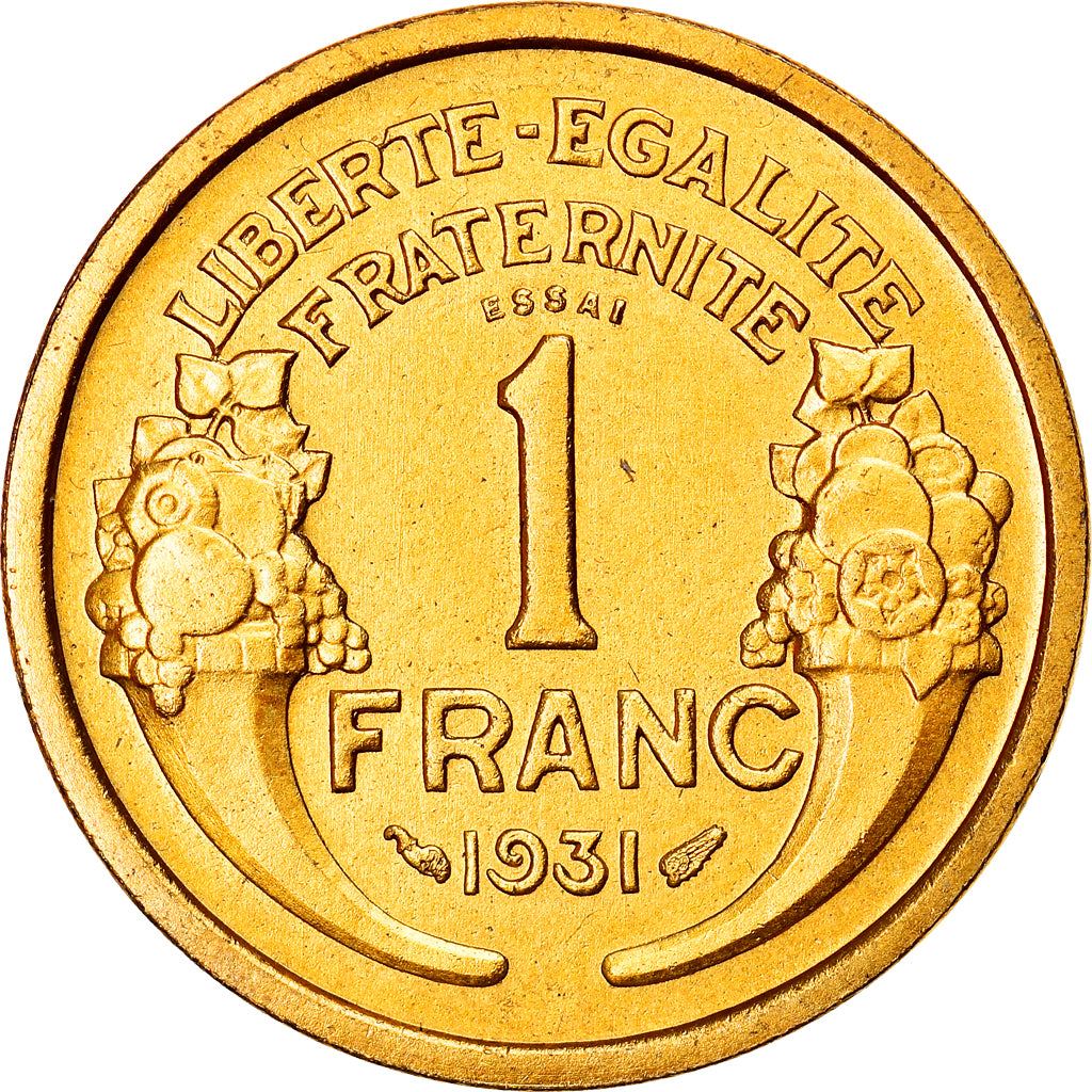 Monnaie, France, Morlon, Franc, 1931, Paris, Essai-Piéfort, SPL