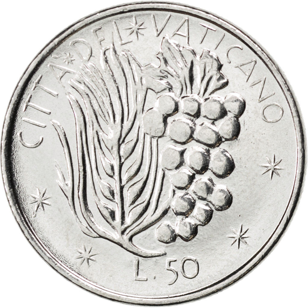 Coin, VATICAN CITY, Paul VI, 50 Lire, 1977, MS(63), Stainless Steel, KM:A121
