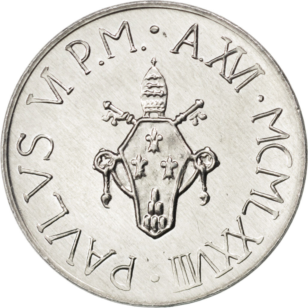 Coin, VATICAN CITY, Paul VI, 10 Lire, 1978, MS(63), Aluminum, KM:134
