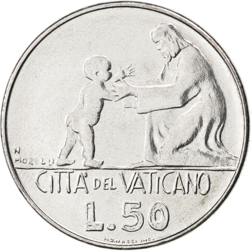 Coin, VATICAN CITY, Paul VI, 50 Lire, 1978, MS(63), Stainless Steel, KM:136