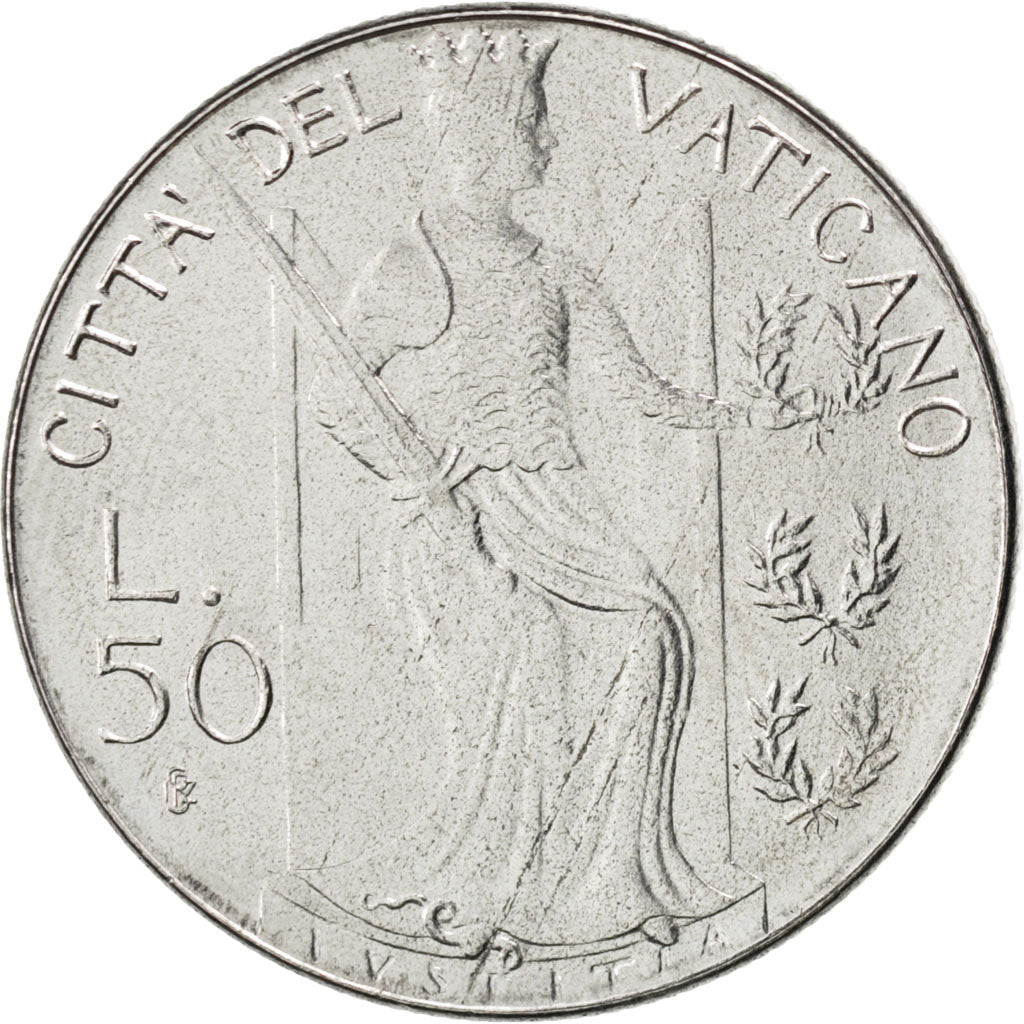 Coin, VATICAN CITY, John Paul II, 50 Lire, 1979, MS(63), Stainless Steel, KM:145