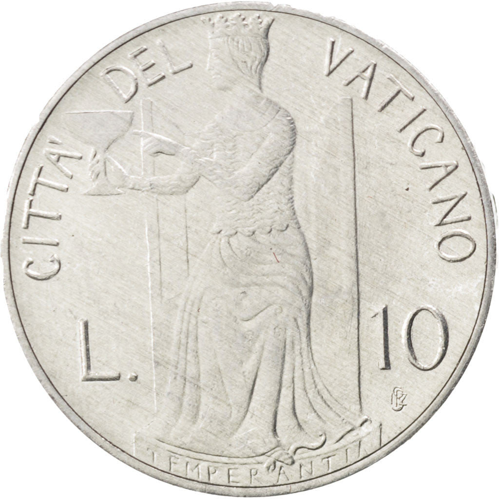 Coin, VATICAN CITY, John Paul II, 10 Lire, 1980, MS(63), Aluminum, KM:143