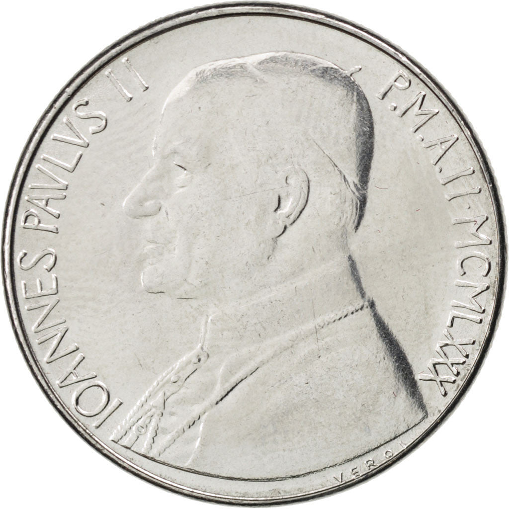 Moneta, CITTÀ DEL VATICANO, John Paul II, 100 Lire, 1980, SPL, Acciaio