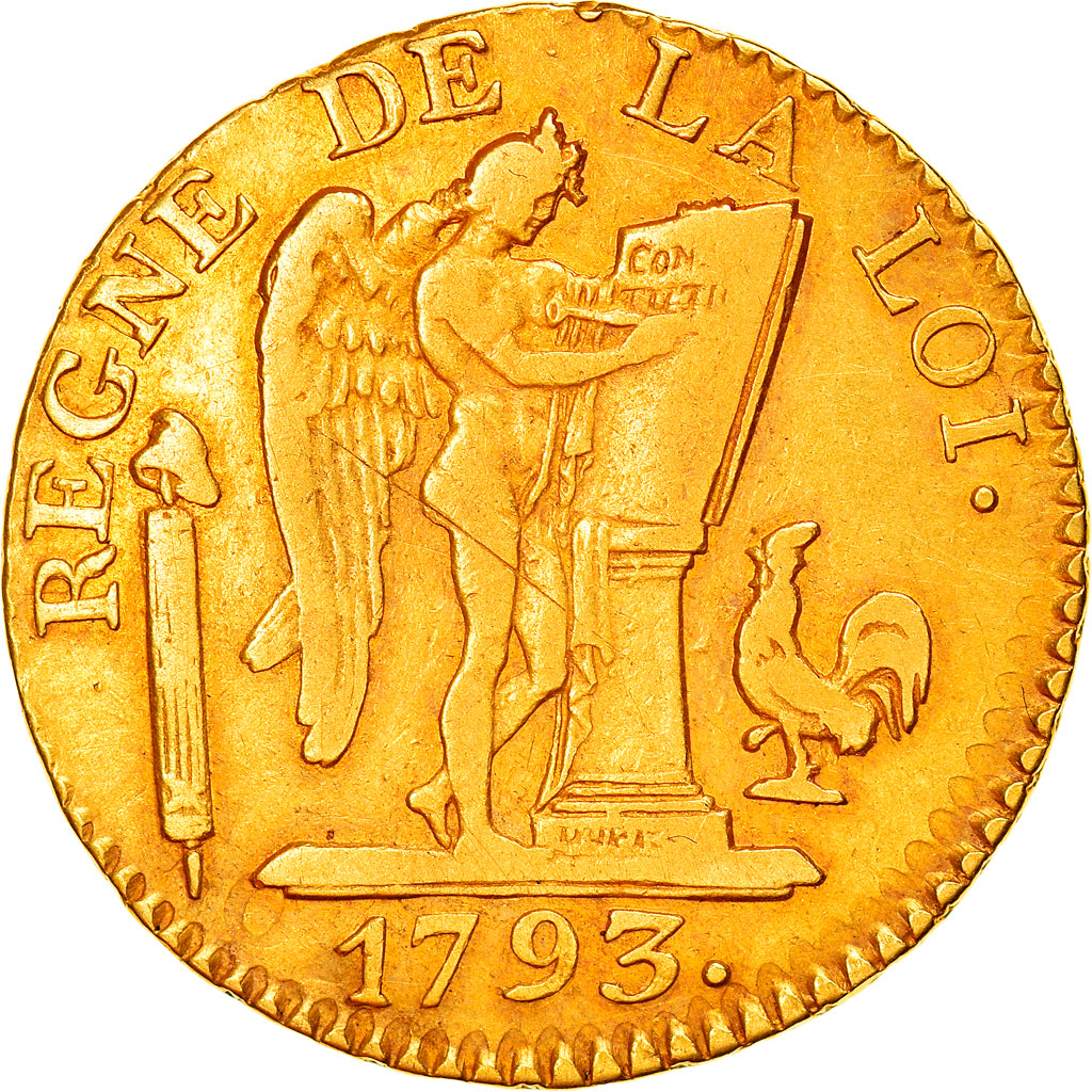 France, 24 Livres, 1793, Paris, Or, TB+, Gadoury:62
