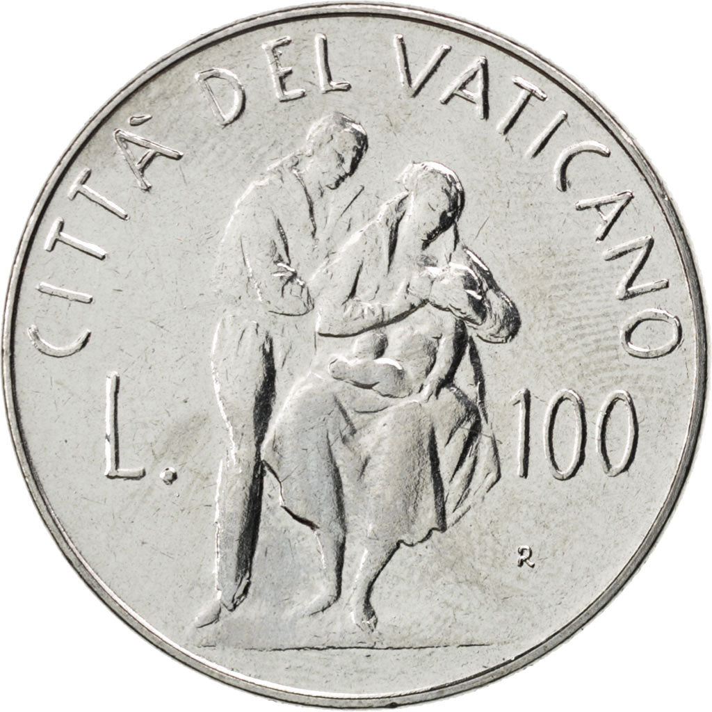 Monnaie, Cité du Vatican, John Paul II, 100 Lire, 1982, SPL, Stainless Steel