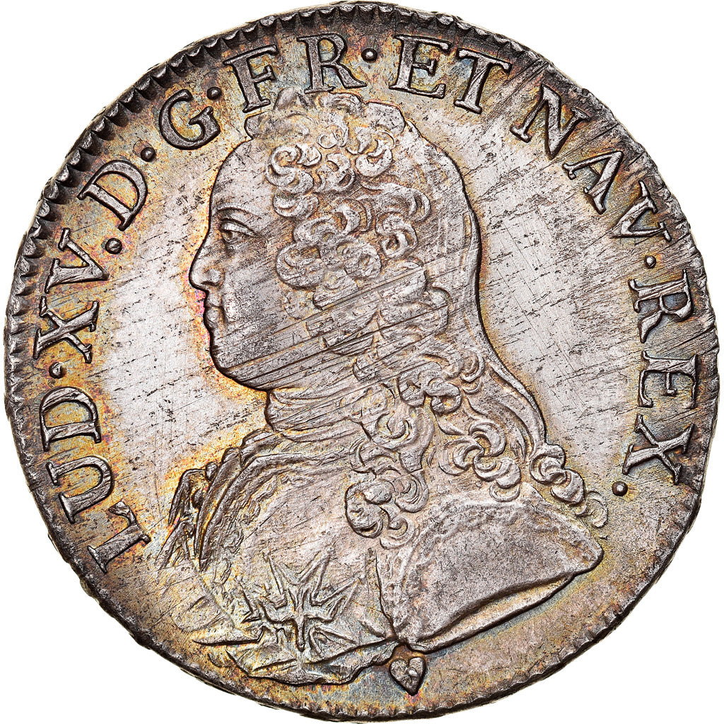 France, Louis XV, Ecu aux branches d'olivier, 1736/5, Tours, Silver, AU(55-58)