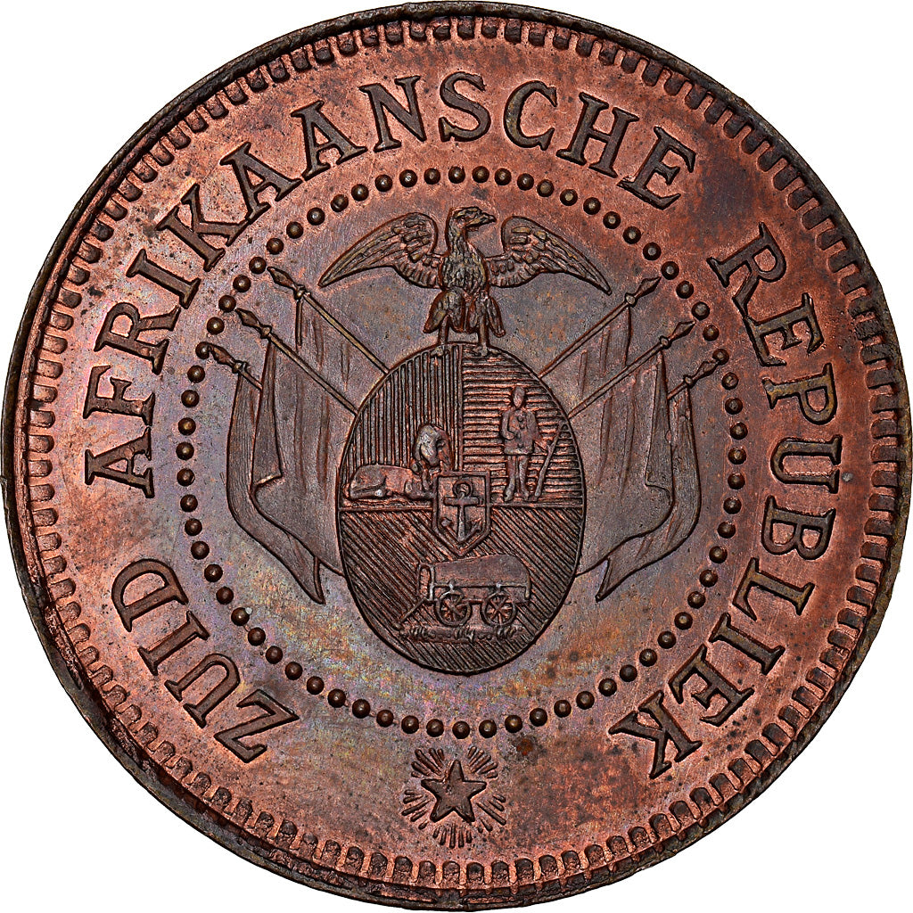 South Africa, Transvaal, 1 Penny, 1874, Brussels, Pattern, Bronze, PCGS, SP63BN