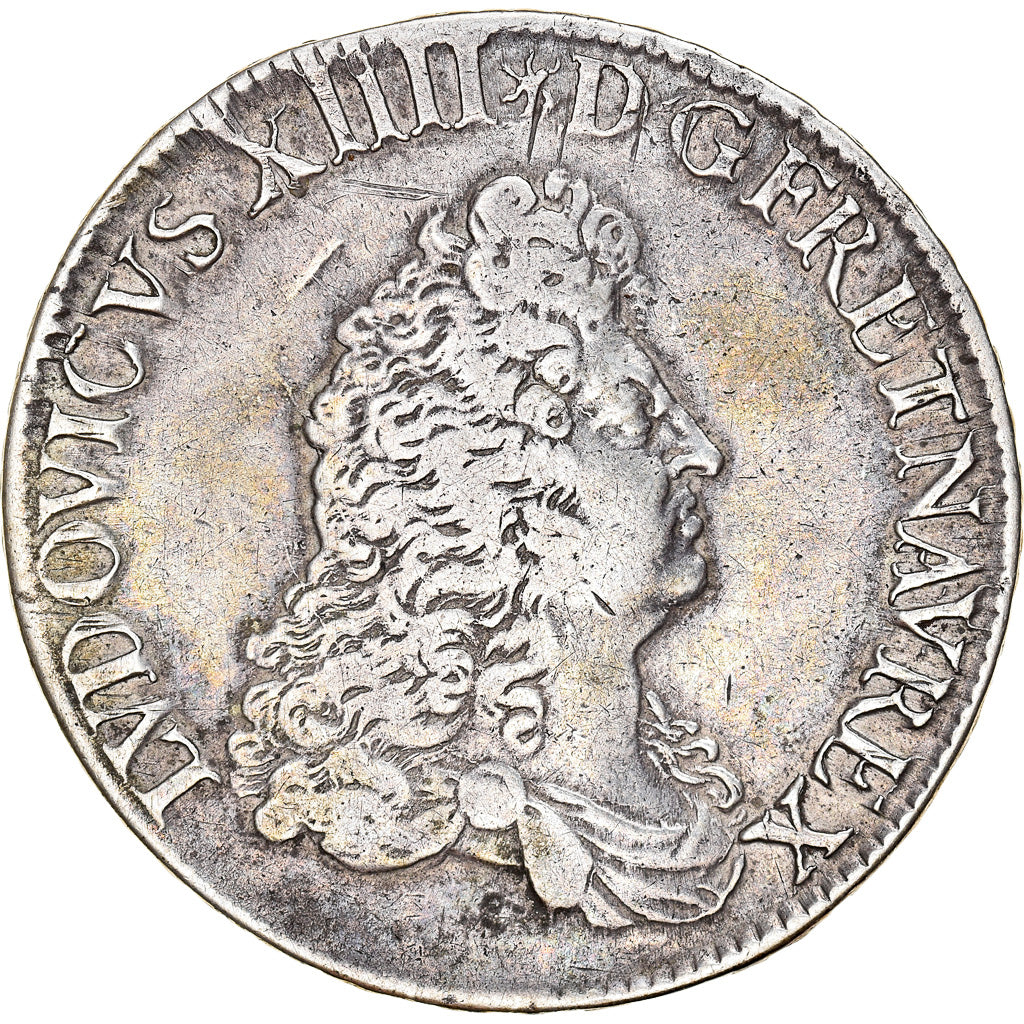 França, Louis XIV, Écu de Flandre, 1686, Lille, Prata, AU(50-53), Gadoury:215