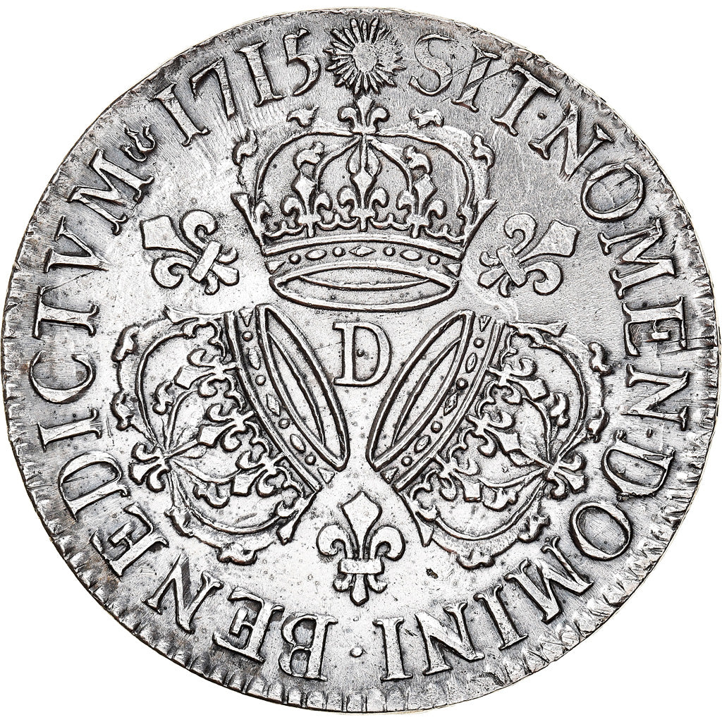 Moneda, Francia, Louis XIV, Écu aux 3 couronnes, Ecu, 1715, Lyon, EBC, Plata