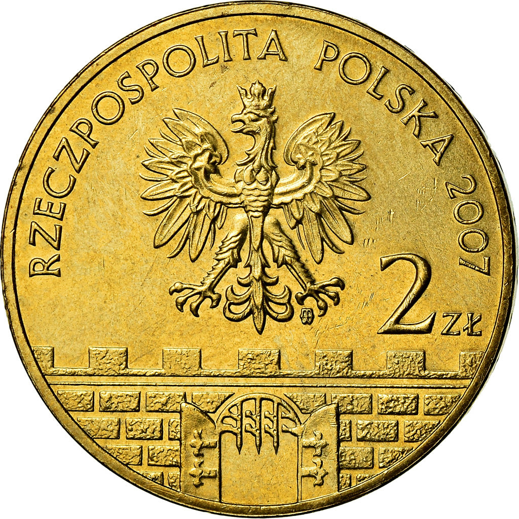 Coin, Poland, 2 Zlote, 2007, Warsaw, MS(60-62), Brass, KM:618