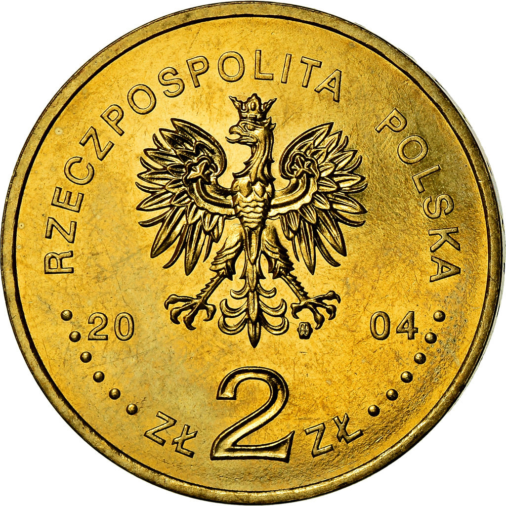 Moneta, Polonia, 2 Zlote, 2004, Warsaw, SPL, Ottone, KM:496