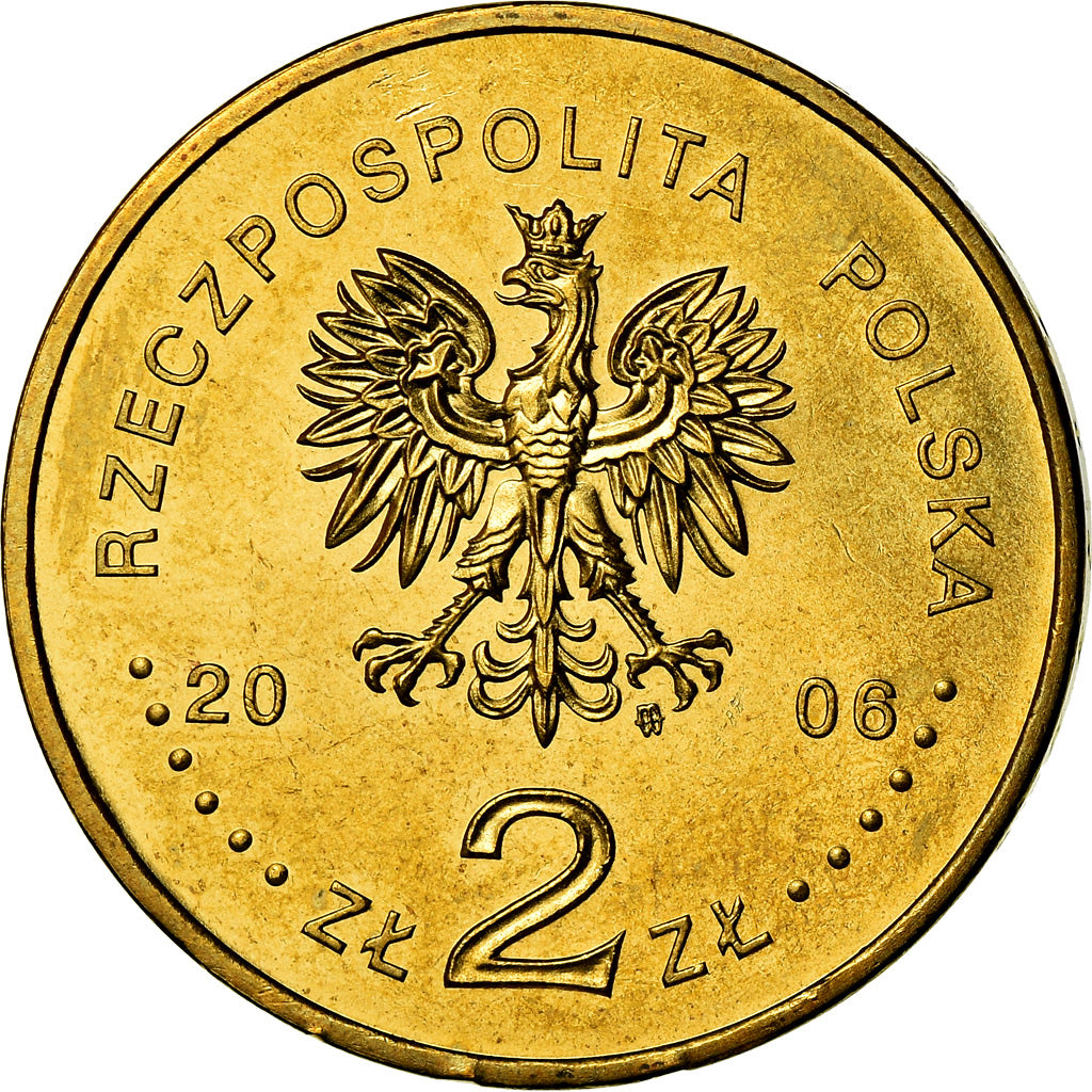 Coin, Poland, 2 Zlote, 2006, Warsaw, MS(60-62), Brass, KM:609