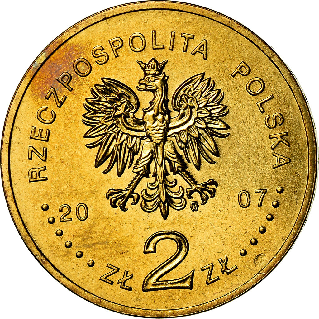 Munten, Polen, 2 Zlote, 2007, Warsaw, PR+, Tin, KM:590
