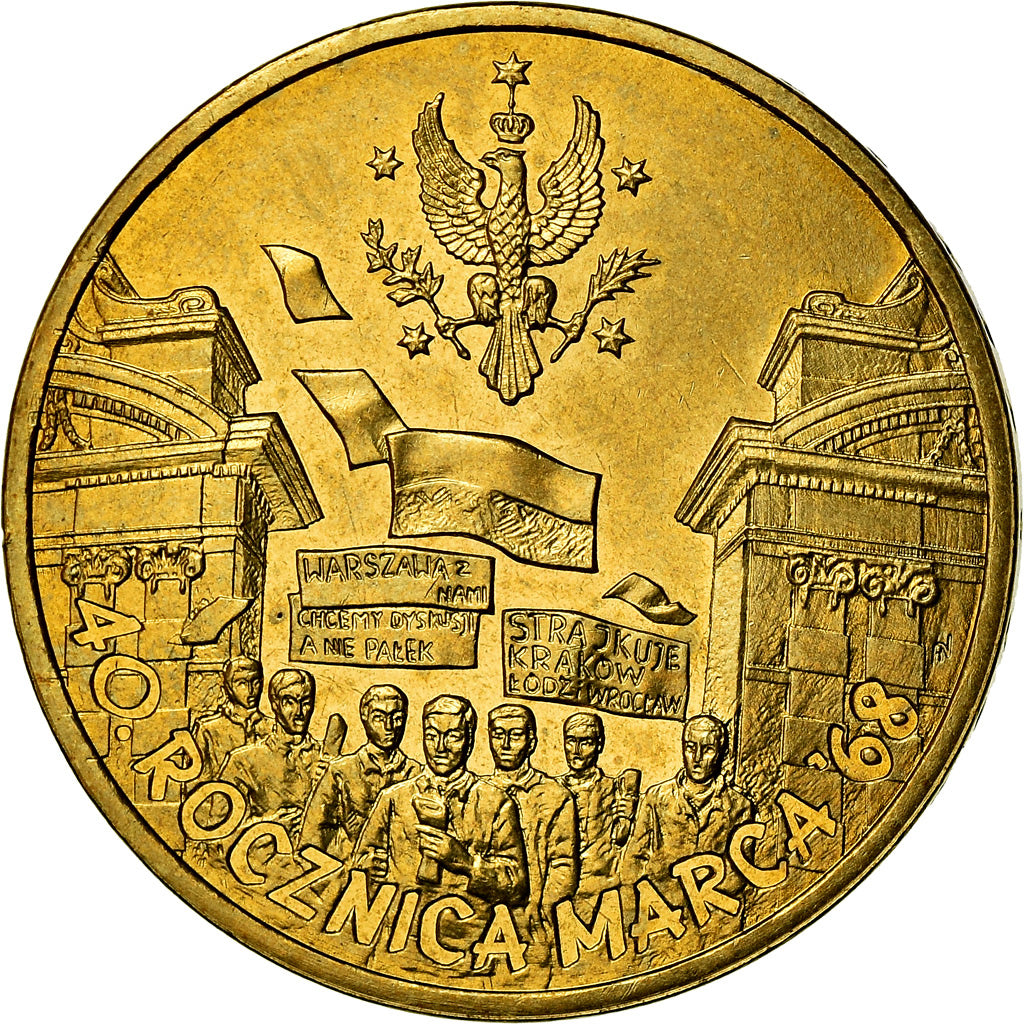 Coin, Poland, 2 Zlote, 2008, Warsaw, MS(60-62), Brass, KM:629