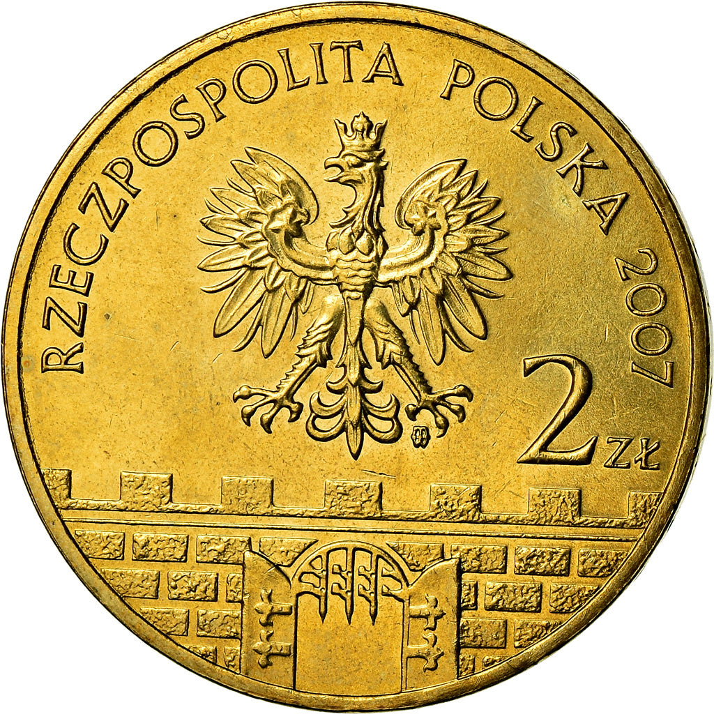 Coin, Poland, 2 Zlote, 2007, Warsaw, MS(60-62), Brass, KM:615