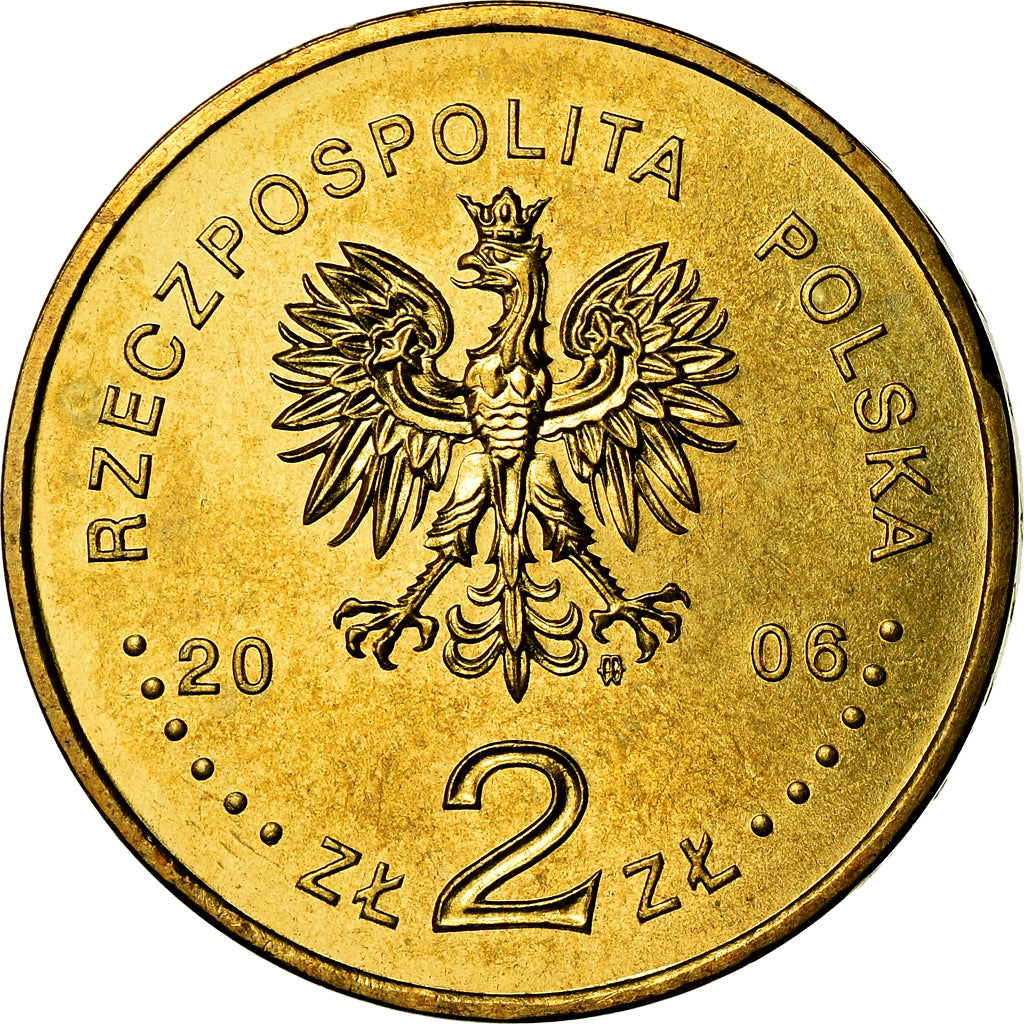 Moneda, Polonia, 2 Zlote, 2006, Warsaw, EBC+, Latón, KM:571