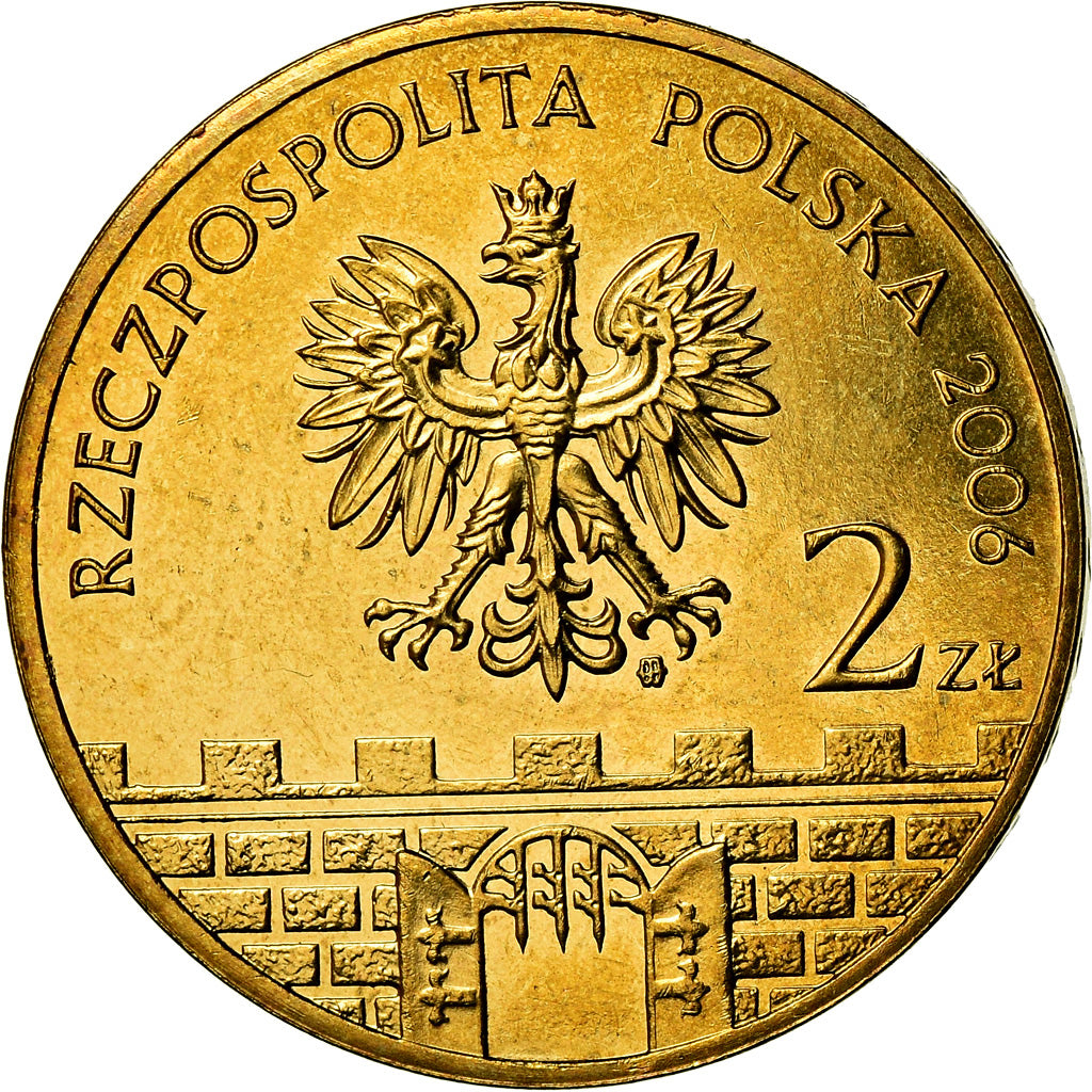 Coin, Poland, 2 Zlote, 2006, Warsaw, MS(60-62), Brass, KM:543