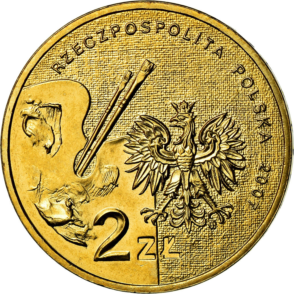 Moneta, Polska, 2 Zlote, 2007, Warsaw, MS(60-62), Mosiądz, KM:626