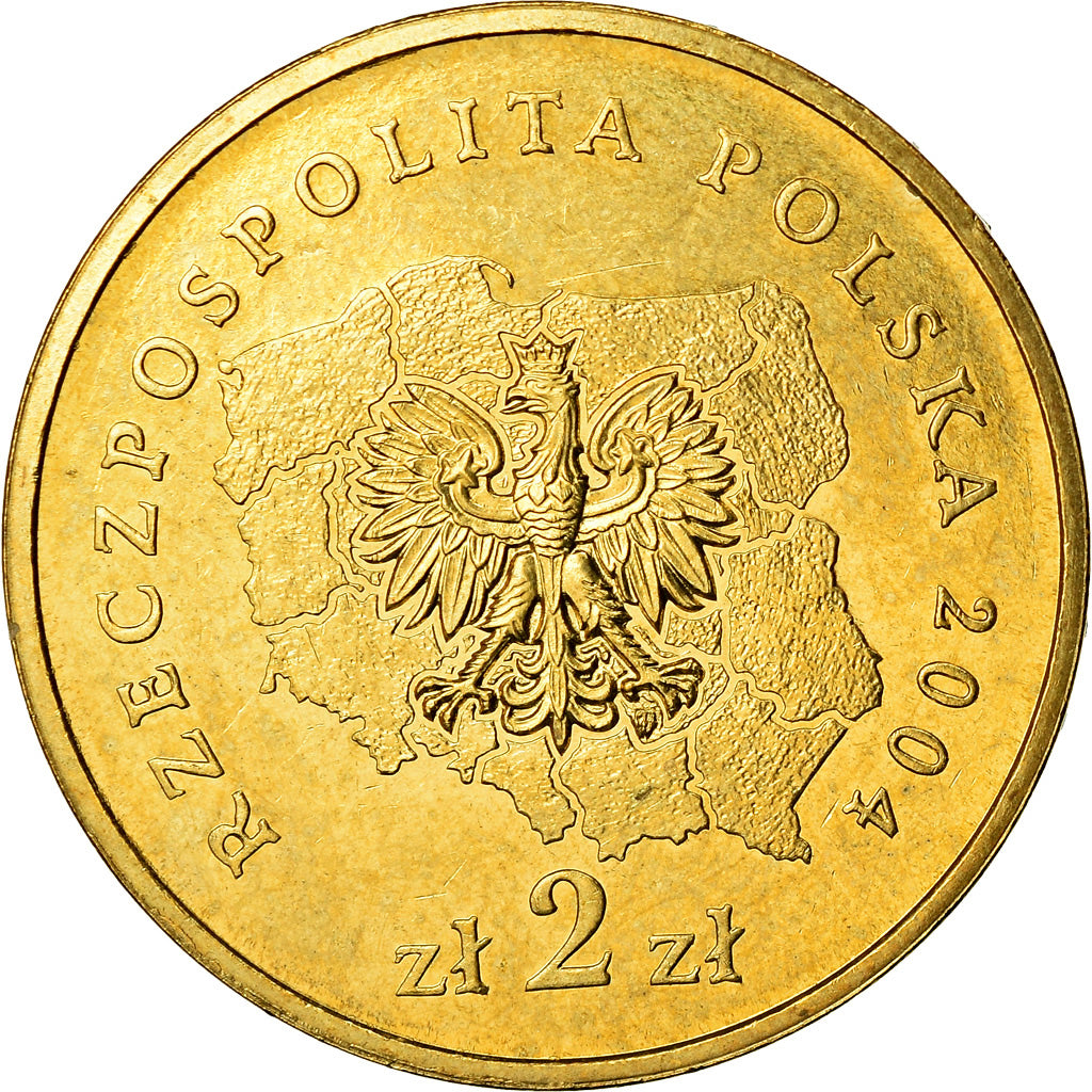 Moneta, Polonia, 2 Zlote, 2004, Warsaw, SPL, Ottone, KM:488