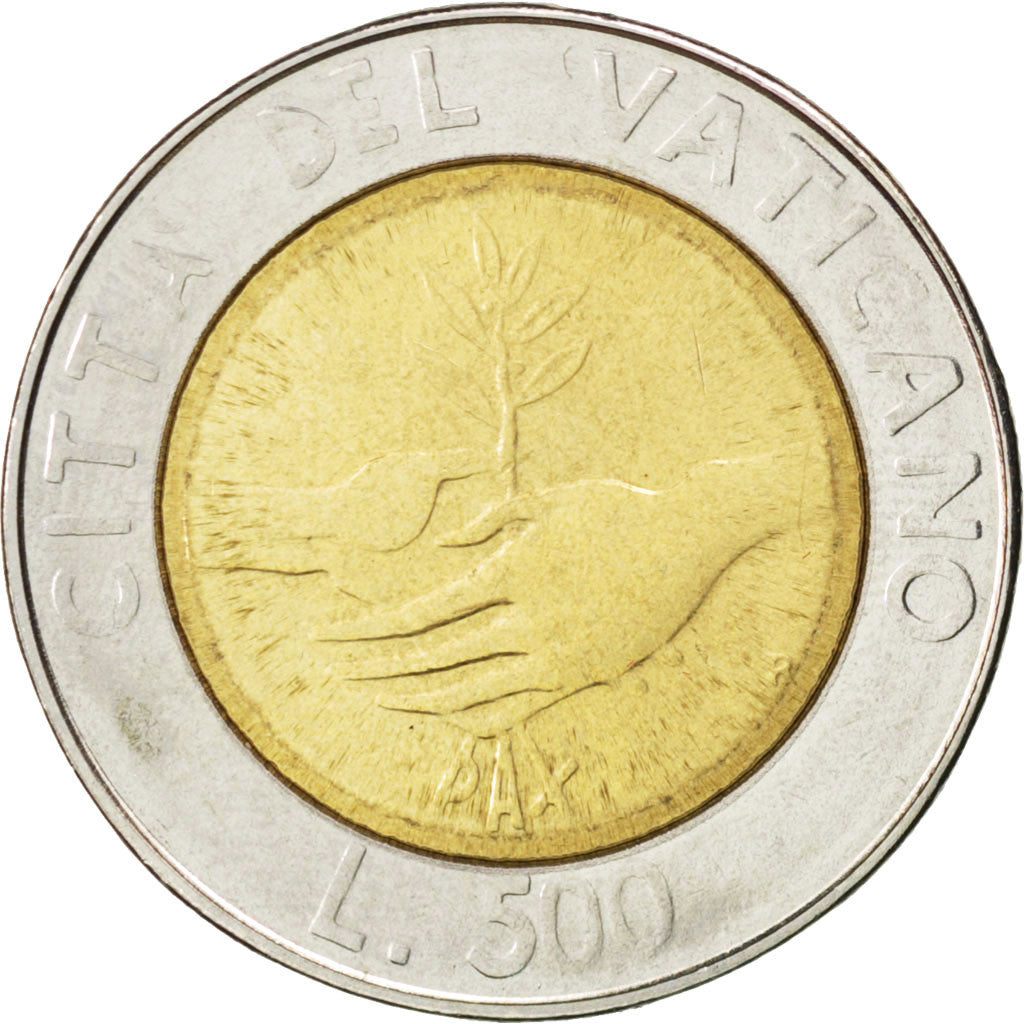 Coin, VATICAN CITY, John Paul II, 500 Lire, 1984, MS(63), Bi-Metallic, KM:182