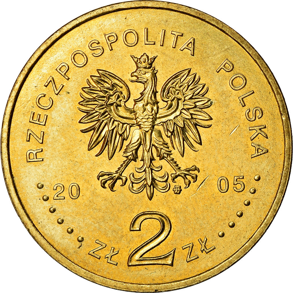 Coin, Poland, 2 Zlote, 2005, Warsaw, MS(60-62), Brass, KM:525