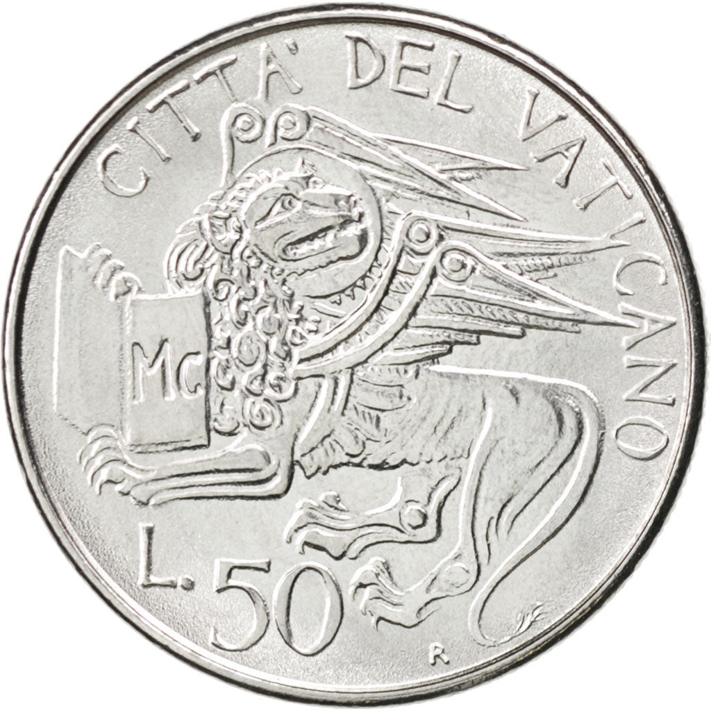 Coin, VATICAN CITY, John Paul II, 50 Lire, 1985, MS(63), Stainless Steel, KM:187