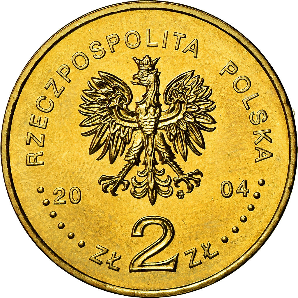 Coin, Poland, 2 Zlote, 2004, Warsaw, MS(60-62), Brass, KM:479