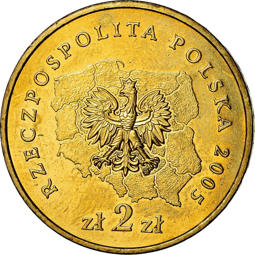 Coin, Poland, 2 Zlote, 2005, Warsaw, MS(60-62), Brass, KM:614