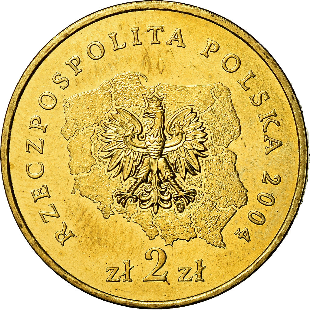 Moneta, Polonia, 2 Zlote, 2004, Warsaw, SPL, Ottone, KM:493