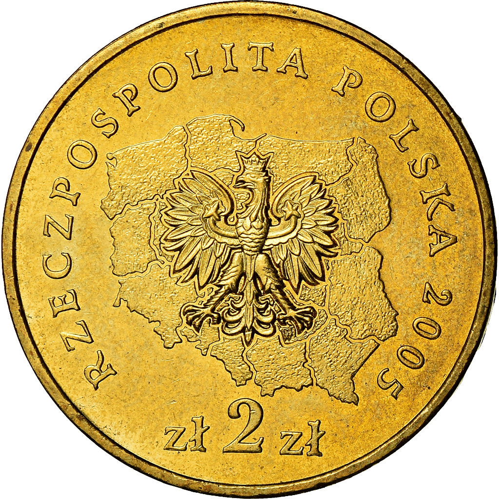 Coin, Poland, 2 Zlote, 2005, Warsaw, MS(60-62), Brass, KM:562