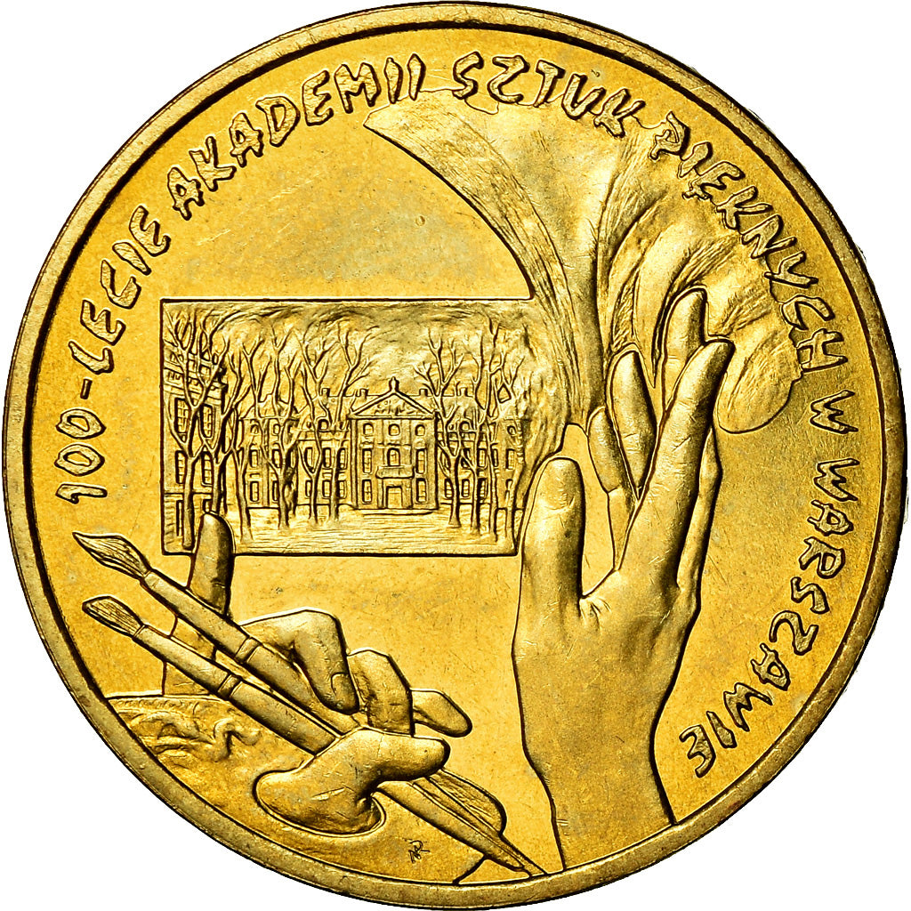 Coin, Poland, 2 Zlote, 2004, Warsaw, MS(60-62), Brass, KM:509