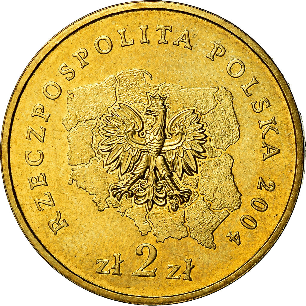 Moneta, Polonia, 2 Zlote, 2004, Warsaw, SPL, Ottone, KM:607