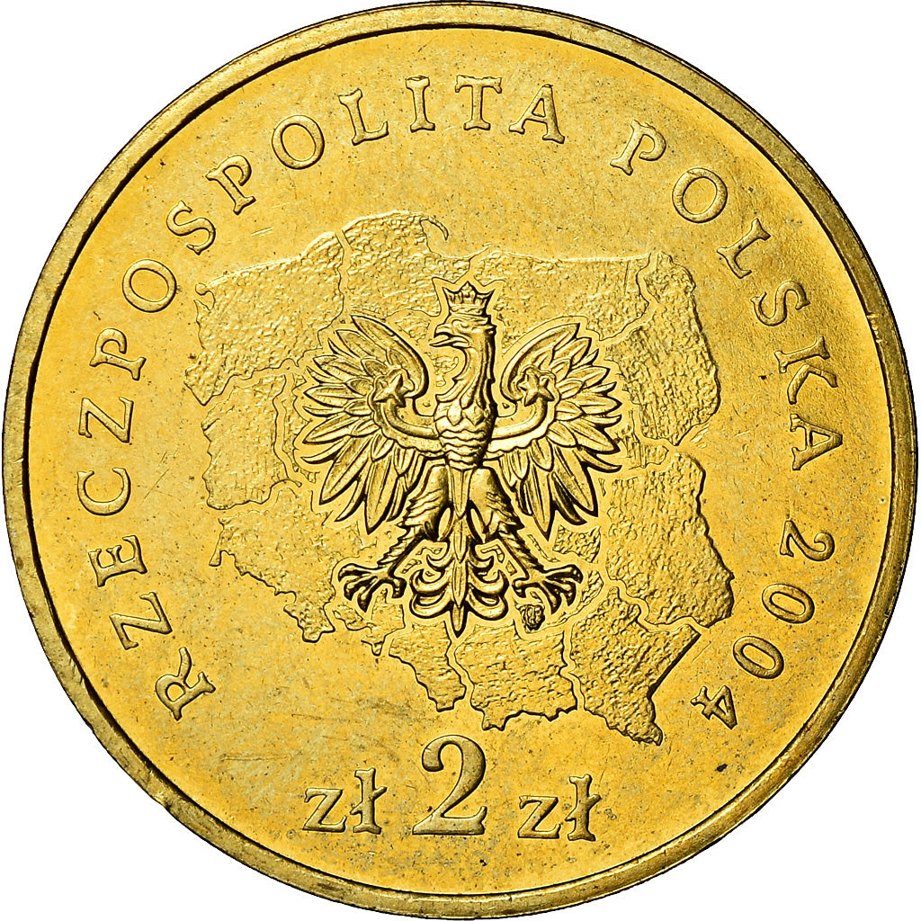 Moneta, Polonia, 2 Zlote, 2004, Warsaw, SPL, Ottone, KM:492