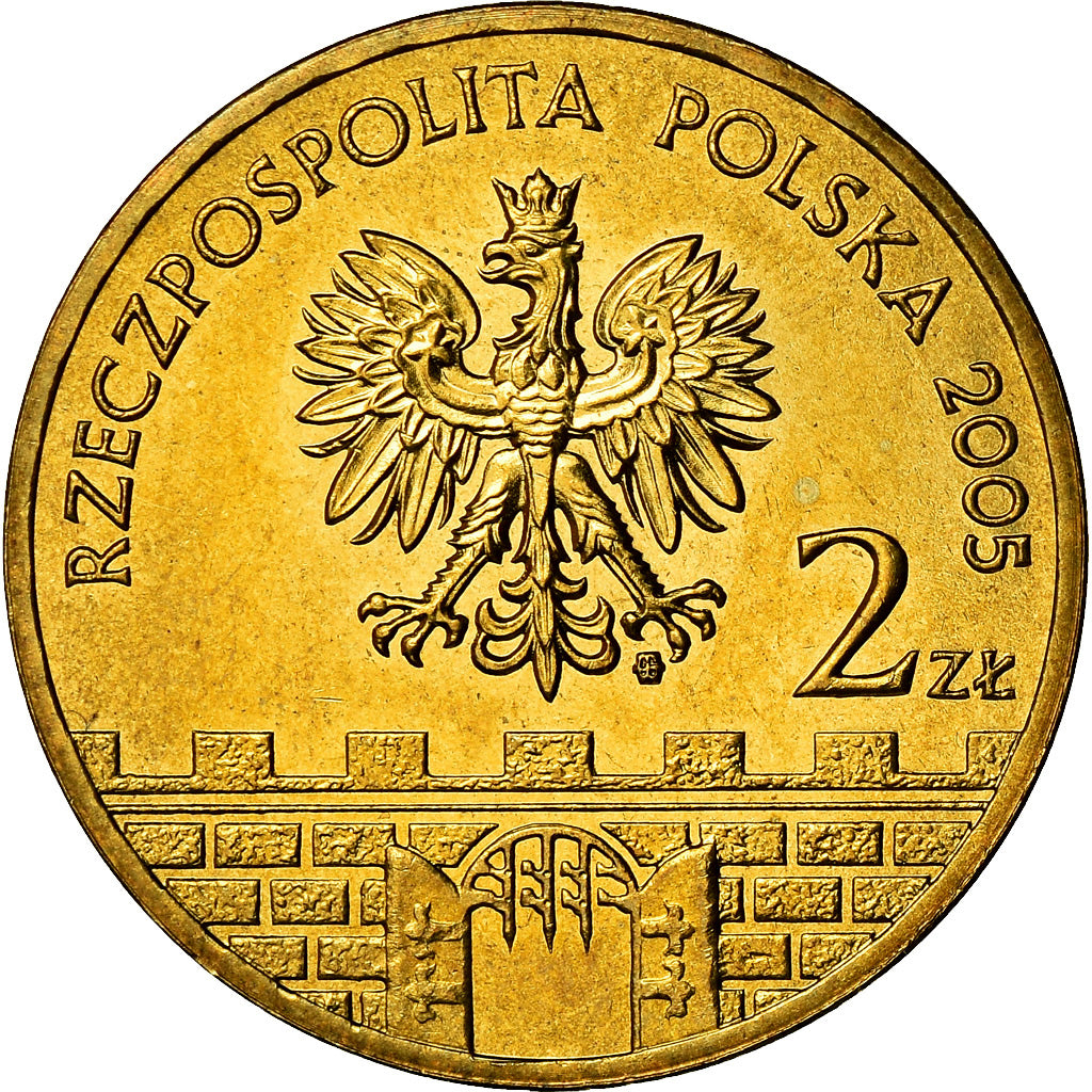 Münze, Polen, 2 Zlote, 2005, Warsaw, VZ+, Messing, KM:753