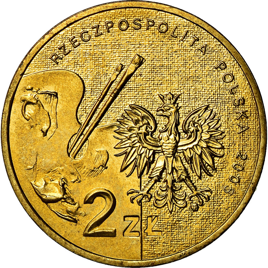 Coin, Poland, 2 Zlote, 2005, Warsaw, MS(60-62), Brass, KM:541