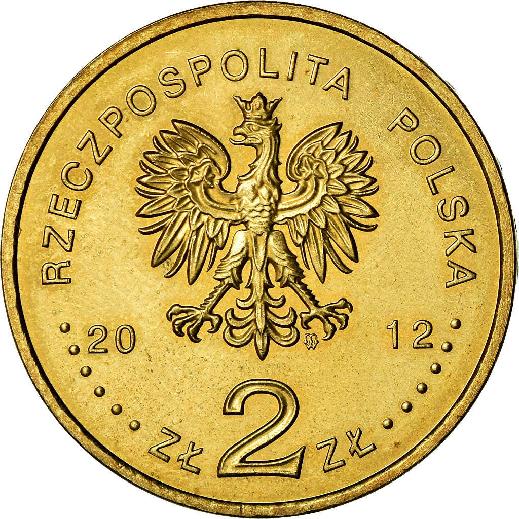 Coin, Poland, 2 Zlote, 2012, Warsaw, MS(60-62), Brass, KM:823