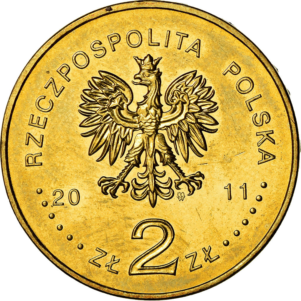 Coin, Poland, 2 Zlote, 2011, Warsaw, MS(60-62), Brass, KM:799