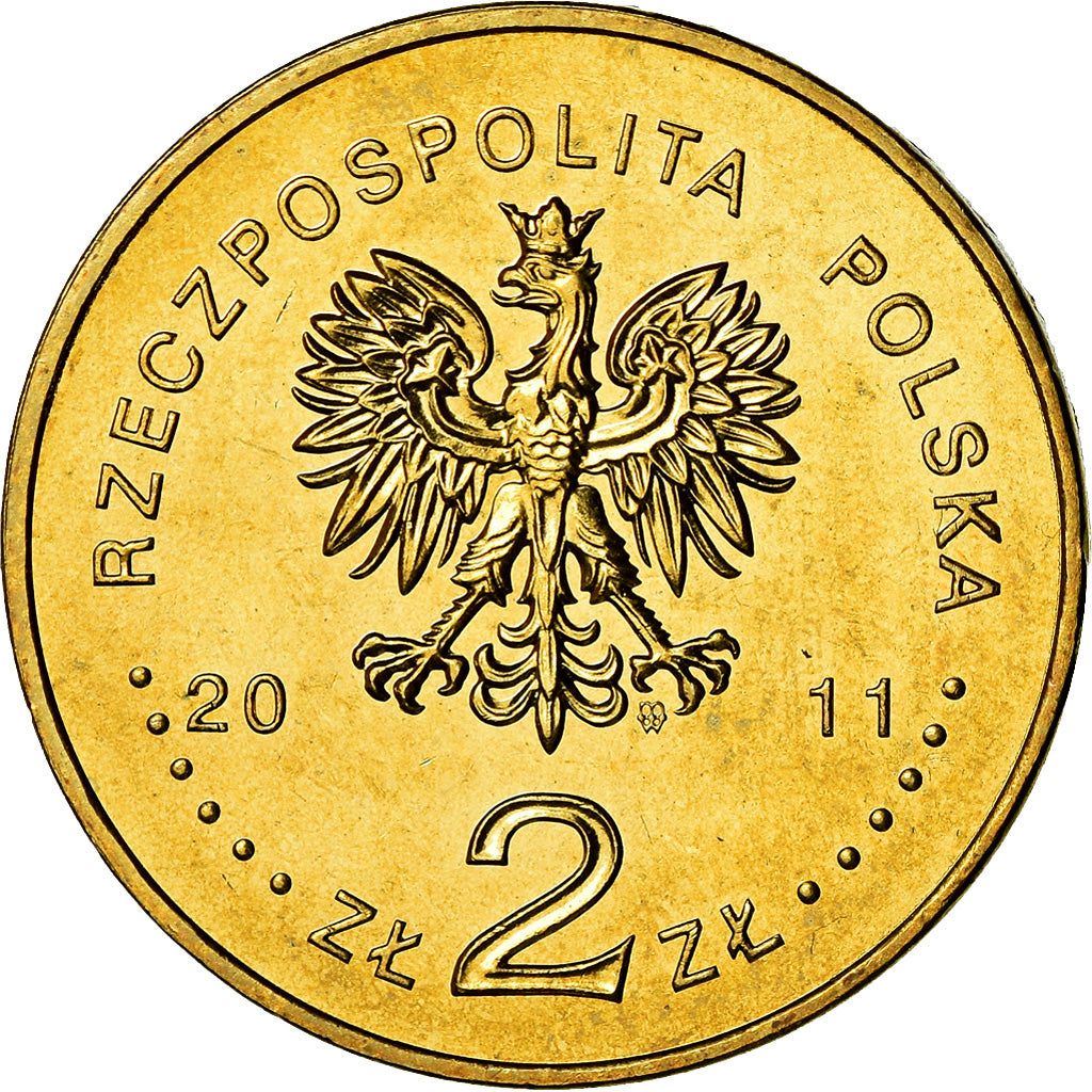 Coin, Poland, 2 Zlote, 2011, Warsaw, MS(60-62), Brass, KM:805