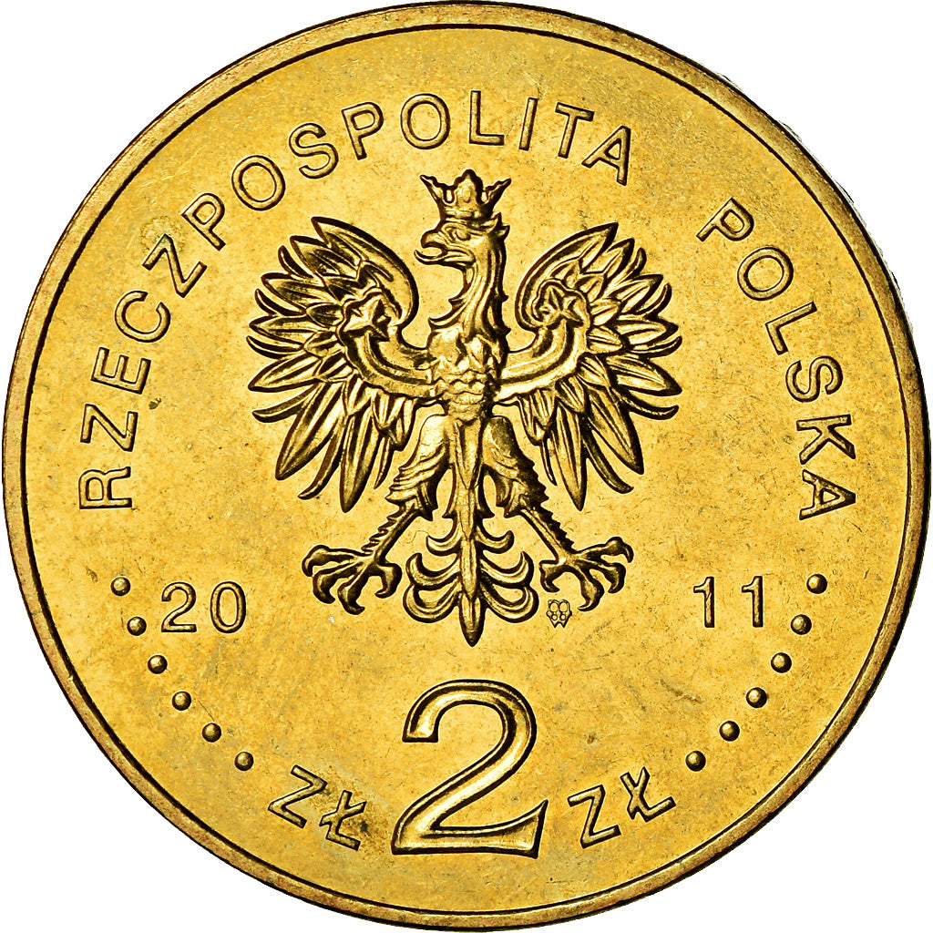 Moneda, Polonia, 2 Zlote, 2011, Warsaw, EBC+, Latón, KM:794