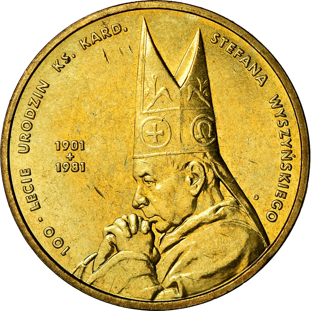 Coin, Poland, 2 Zlote, 2001, Warsaw, MS(60-62), Brass, KM:418