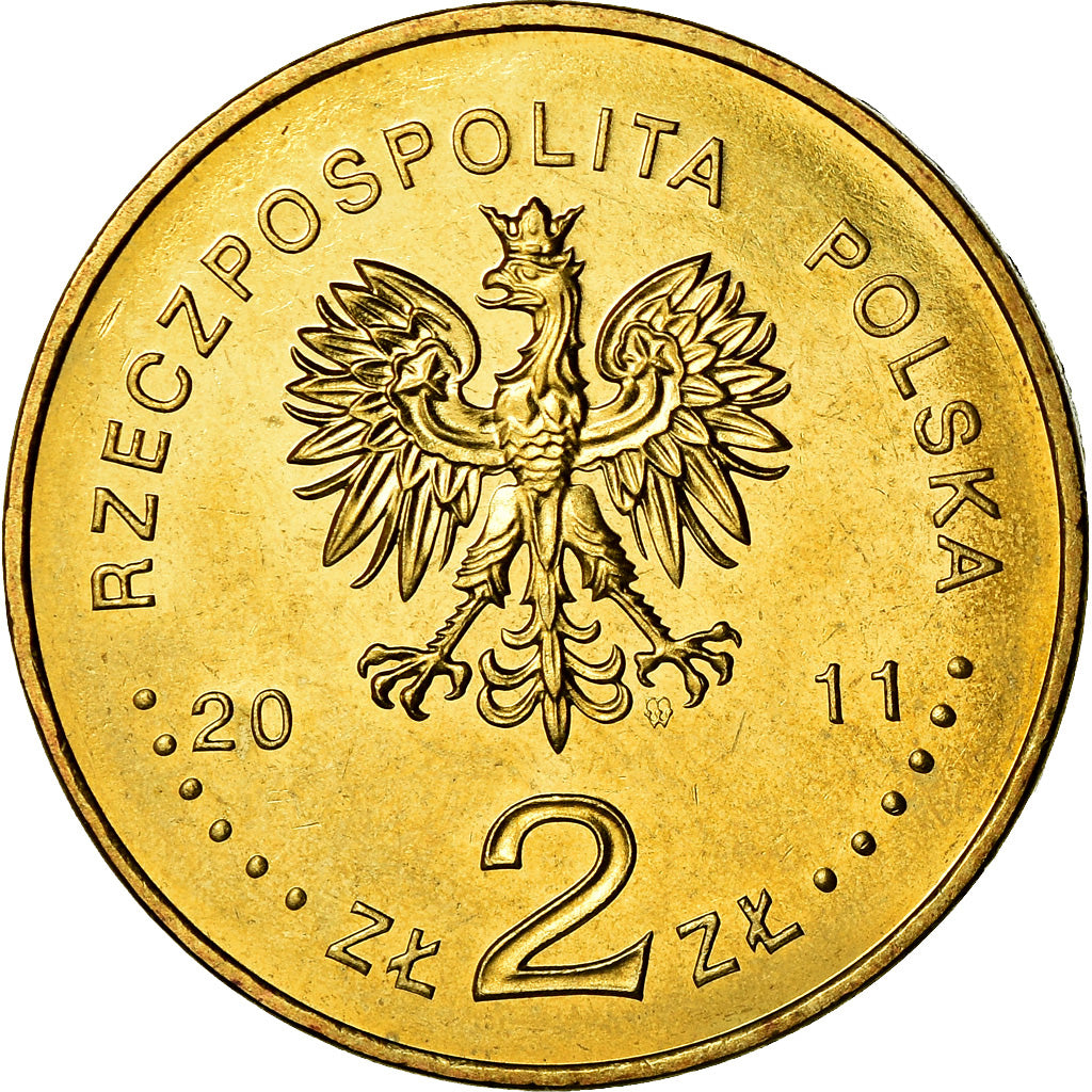 Coin, Poland, 2 Zlote, 2011, Warsaw, MS(60-62), Brass, KM:792