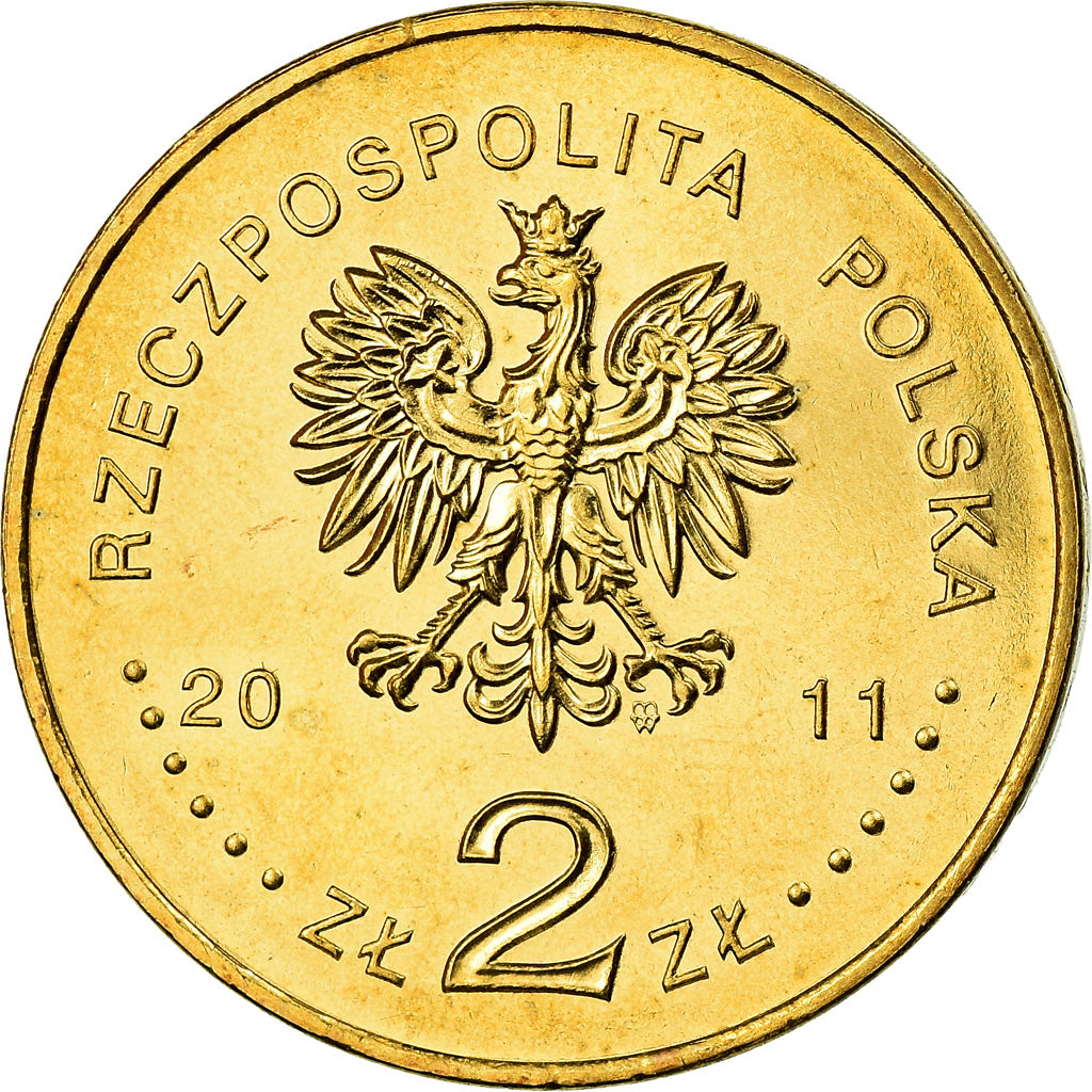 Coin, Poland, 2 Zlote, 2011, Warsaw, MS(60-62), Brass, KM:795