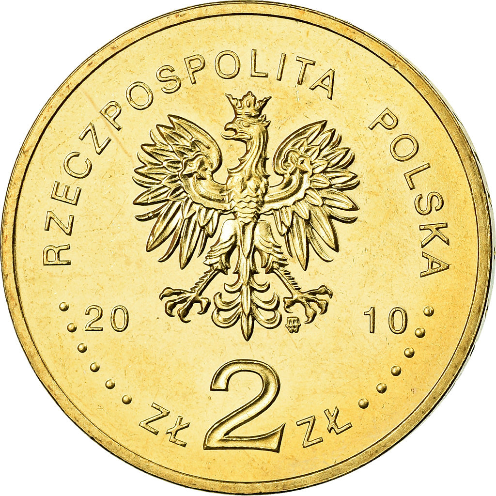 Moneta, Polonia, 2 Zlote, 2010, Warsaw, SPL, Ottone, KM:735
