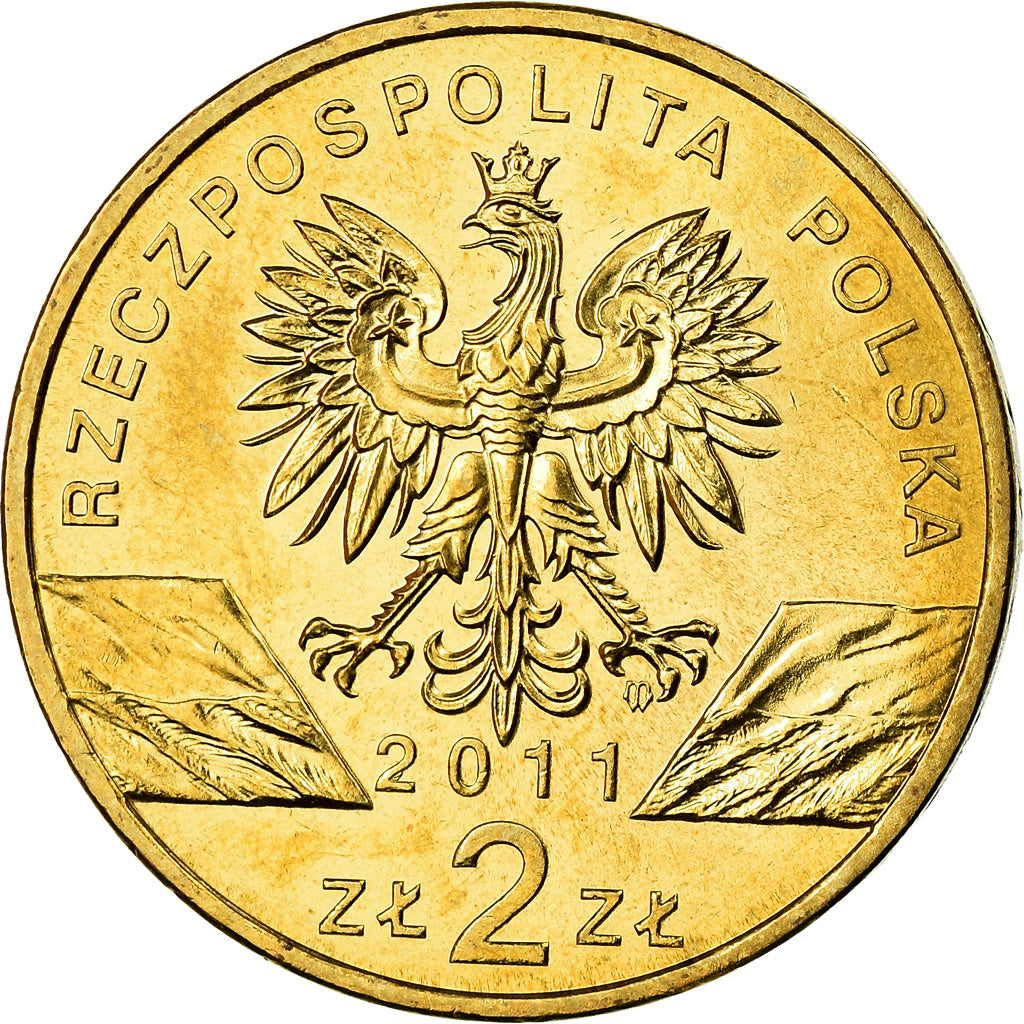 Coin, Poland, 2 Zlote, 2011, Warsaw, MS(60-62), Brass, KM:762