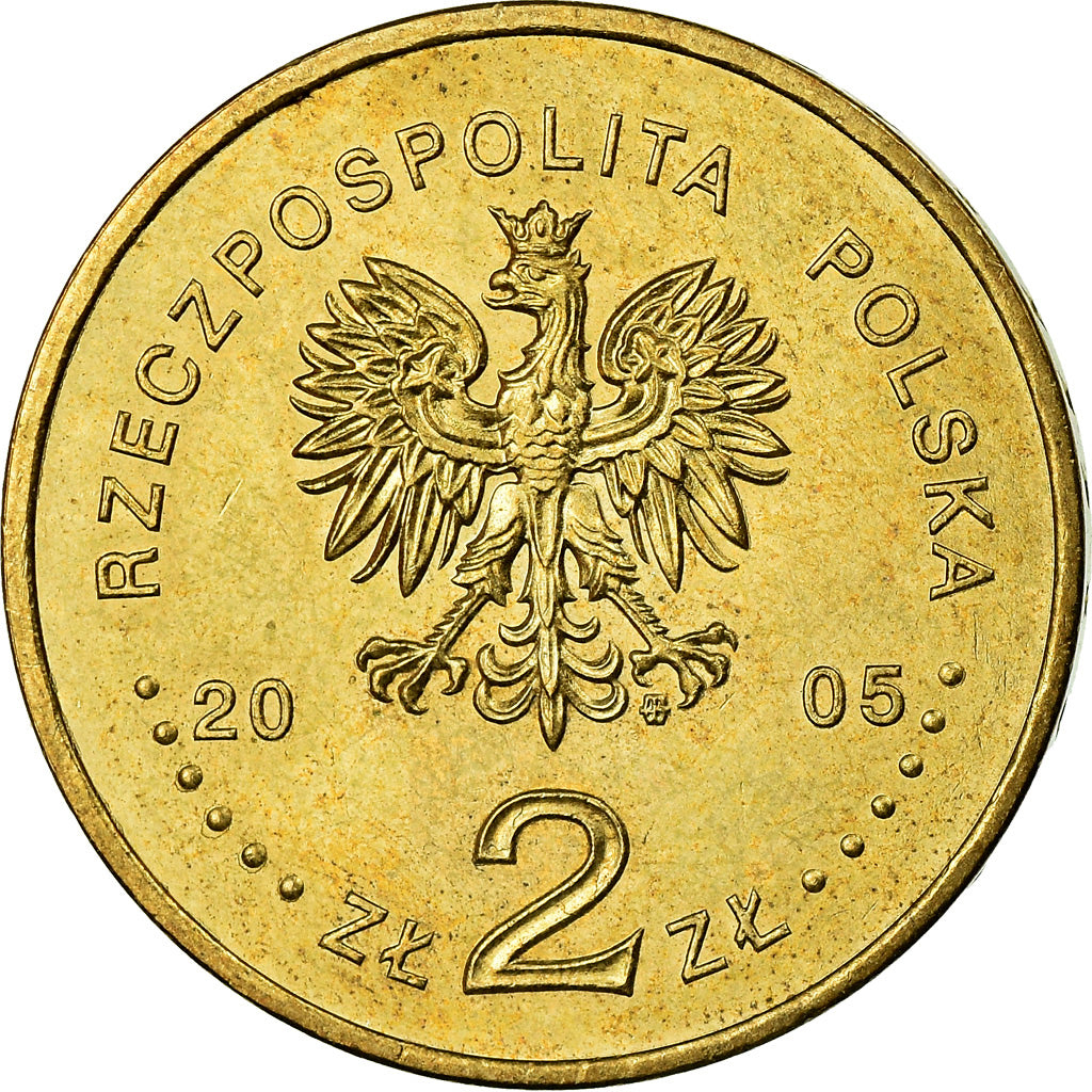 Moneta, Polska, 2 Zlote, 2005, Warsaw, MS(60-62), Mosiądz, KM:527