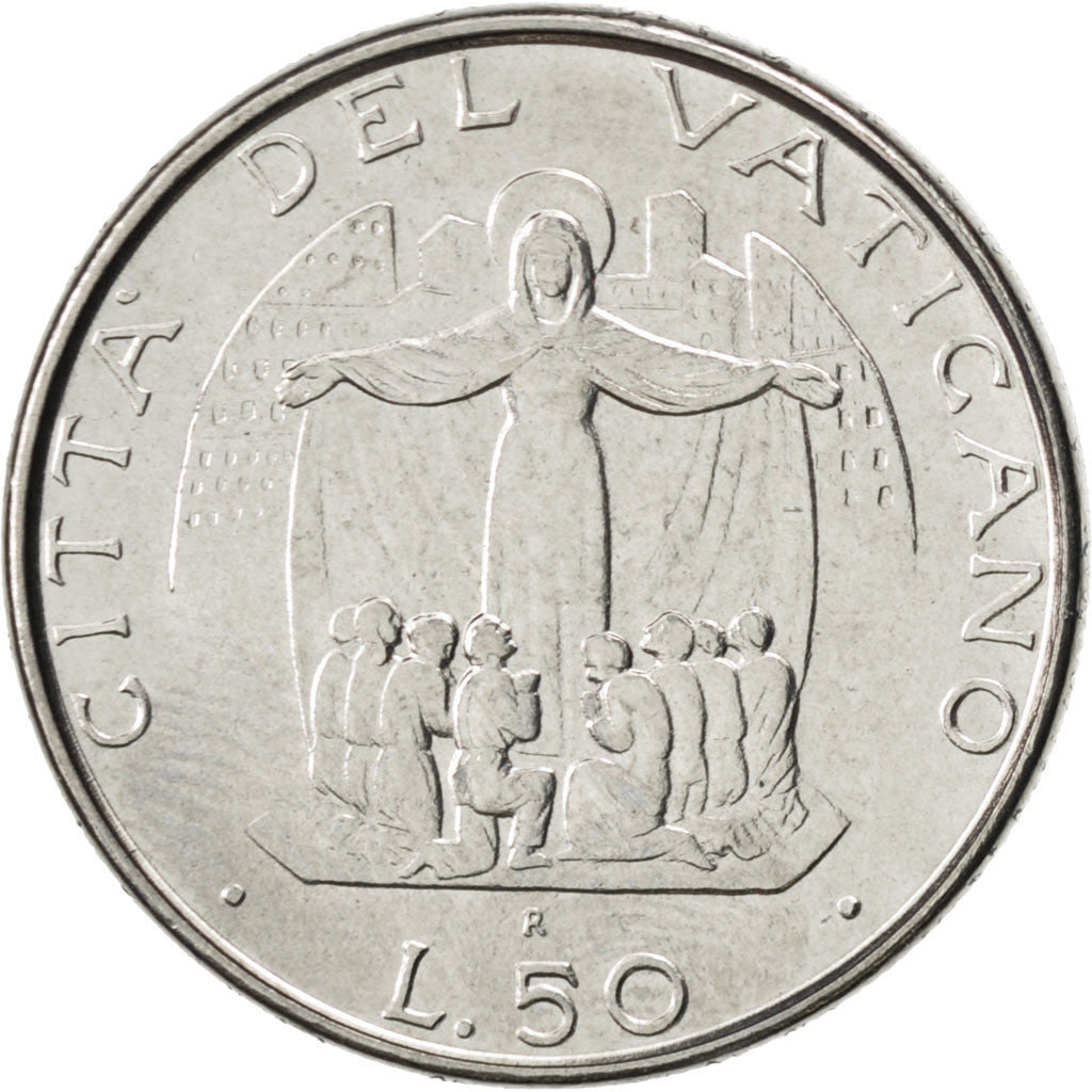 Coin, VATICAN CITY, John Paul II, 50 Lire, 1987, MS(63), Stainless Steel, KM:201