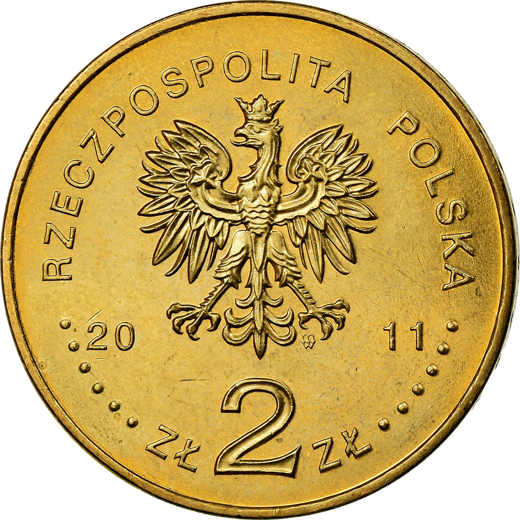Coin, Poland, 2 Zlote, 2011, Warsaw, MS(60-62), Brass, KM:783
