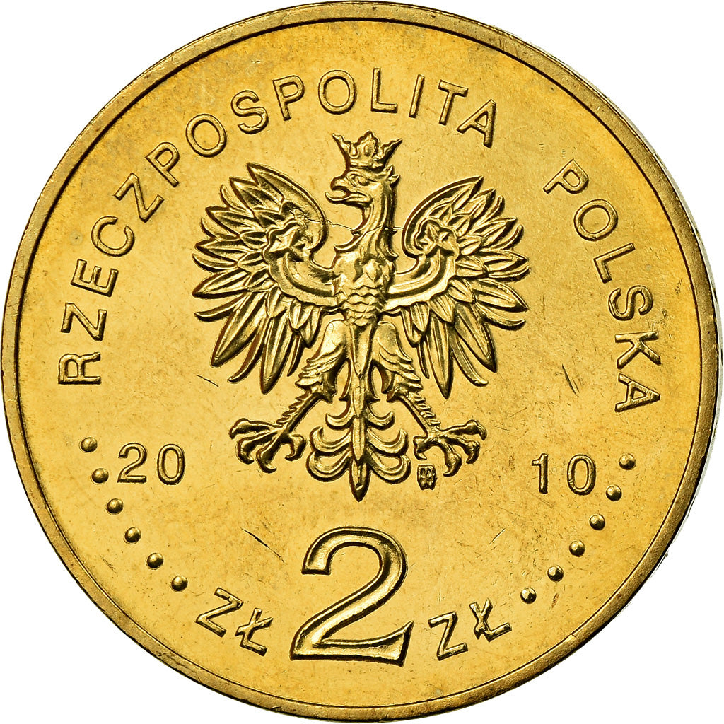 Münze, Polen, 2 Zlote, 2010, Warsaw, VZ+, Messing, KM:759