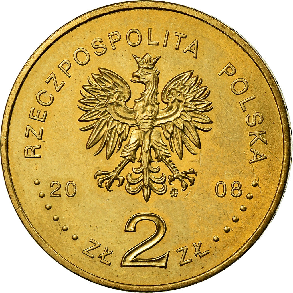 Moneta, Polonia, 2 Zlote, 2008, Warsaw, SPL, Ottone, KM:650